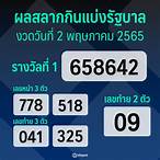 ตรวจหวยรัฐบาล02/05/65